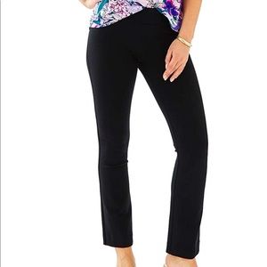 Mia Crop Flare Ponte Pant S Onyx